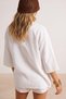 Beachwear Ecru Woven Tie Detail High Waist Mini Blouse-Shorts Set Tbess25Au00050 - 4