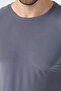 Regular Fit Basic Gri Tişört - 5