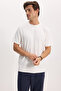 Men's Regular Fit Comfortable Cut Extra Soft Modal Fabric Crew Neck Short Sleeve White T-Shirt - 5