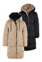 Black Regular Fit Reversible Water-Repellent Puffer Jacket TWOAW26MO00089