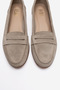 TORY Beige Suede Genuine Leather Women's Loafers - 2
