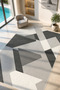 Digital Non-Slip Washable Modern Geometric Gray Living Room Carpet Kitchen Carpet Hallway Carpet Runner - 3