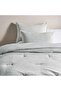 Waffle Stripe 3- Piece Queen Comforter Set 200x240cm - Grey Mist - 2