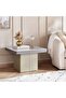 Lugo End Table - Gold White