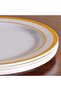 Rano 12-piece Disposable Serving Plate Dia22.8cm -white & Gold - 3