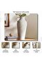 Rezar Metal Vase 28x25x56.5cm - Beige - 5
