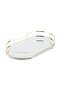 Melora Oval Metal Tray With Glass Mirror 32x18x4.6cm- Gold - 3
