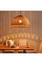 Yulo E27 Rattan Pendant Lamp 80x52cm - L. Brown - 2
