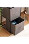Olive 3 Drawer Storage Cabinet 35x35x101cm - Grey - 2