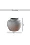 Chandler Two Tone Ceramic Vase 22x22x18cm - Grey - 6