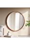 Trafford Console Mirror Round Large - Natural - 2