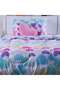 Tiny Hearts 3-Piece Comforter Set with Cushion 135x220cm - Green