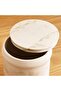 Maris Cotton Swab Jar 9.8x9.8x11 Cm - Beige - 2