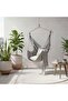 Hammock Swing Chair With 2 Cushions 130x100cm - Grey