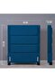 TROJAN HEADBOARD VELVET BLUE L-90 : H-125 CM - 4
