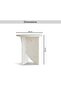 Tetris End Table Marble - White - 6