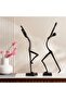 Gwen Metal Decor Dancing Lady Sculpture 28x70cm - Black - 3
