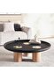 Cecilee Coffee Table Travertine - Black & Beige