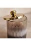 Sterling Ombre Glass Cotton Jar 9x9x12.5cm - Clear/black - 2