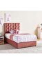 DIANA SINGLE BED VELVET PINK 90X200 CM