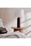 Himari E-27 Rubber Wood Table Lamp Dia 33x62cm - L.brown
