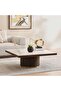 Vienna Coffee Table Ceramic - Oak & Brown ~ Brown