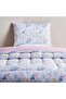 Butterfly Meadow 2-piece Single Comforter Set 135x220cm- Pink - 2