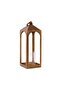 Zaida Metal Lantern With Glass 20x20x58cm - Brass Antique - 4