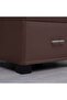 EMIRATES DOUBLE DRAWER NIGHT STAND-VELVET~BROWN - 5