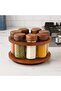 Billi 6 Bottles Spice Jar W/Rack 19x19x12cm - Natural