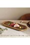 Savanna Mango Wood Etched Footed Oval Platter 51x18x5cm -brown - 2