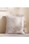 Designora Grid Jacquard Filled Cushion With Feather Insert 50x50 Cm- Beige