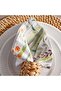 Botanical Garden Embroidered 4 Piece Napkin Set 42x42cm - White - 2