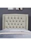 BIANCA HEADBOARD VELVET WHITE L-120 : H-125 CM - 2