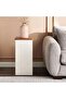 Ishma End Table Square Tall - Off White & Natural - 2