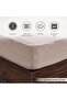 Supersoft Heather Jersey King Fitted Sheet 180x200+33cm - Beige - 4