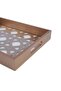 Mashrabiya Wooden Decorative Tray 36x26x4.5cm- Gold - 4