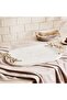 Ornate Marble Serving Tray With Metal Handle 48x28x6cm- White Gold