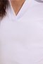 Women's slim fit cotton short sleeve white polo shirt - 5