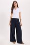 Women's slim fit cotton short sleeve white polo shirt - 2