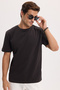 Unisex Regular Fit Comfortable Cut 100% Cotton Crew Neck Brown T-Shirt - 5