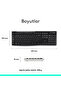 K270 Tam Boyutlu Kablosuz Türkçe Q Klavye, Siyah 920-003761 - 9