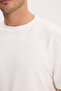 Men's Regular Fit Comfortable Cut Extra Soft Modal Fabric Crew Neck Short Sleeve White T-Shirt - 4