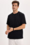 Men's Regular Fit Comfortable Cut Extra Soft Modal Fabric Crew Neck Short Sleeve Black T-Shirt - 7