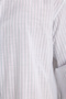 Men's Relax Fit Comfortable Cut 100% Cotton Striped Long Sleeve Linen Effect High Collar Shirt - 6