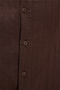 Men's Relax Fit Comfortable Cut Sports Collar Short Sleeve Striped Soft Textured Slit Brown Shirt - 6