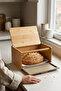 Valenza Bamboo Bread Box with Metal Lid Ckr4541 - 4