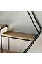 DRANAD HEXAGON METAL SHELF NATURAL 48X10X42CM - 4