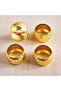 Dover 4 Piece Napkin Ring Set 4.6x2.8cm- Gold - 3