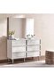 Abbigail Dresser With Mirror - Light Grey